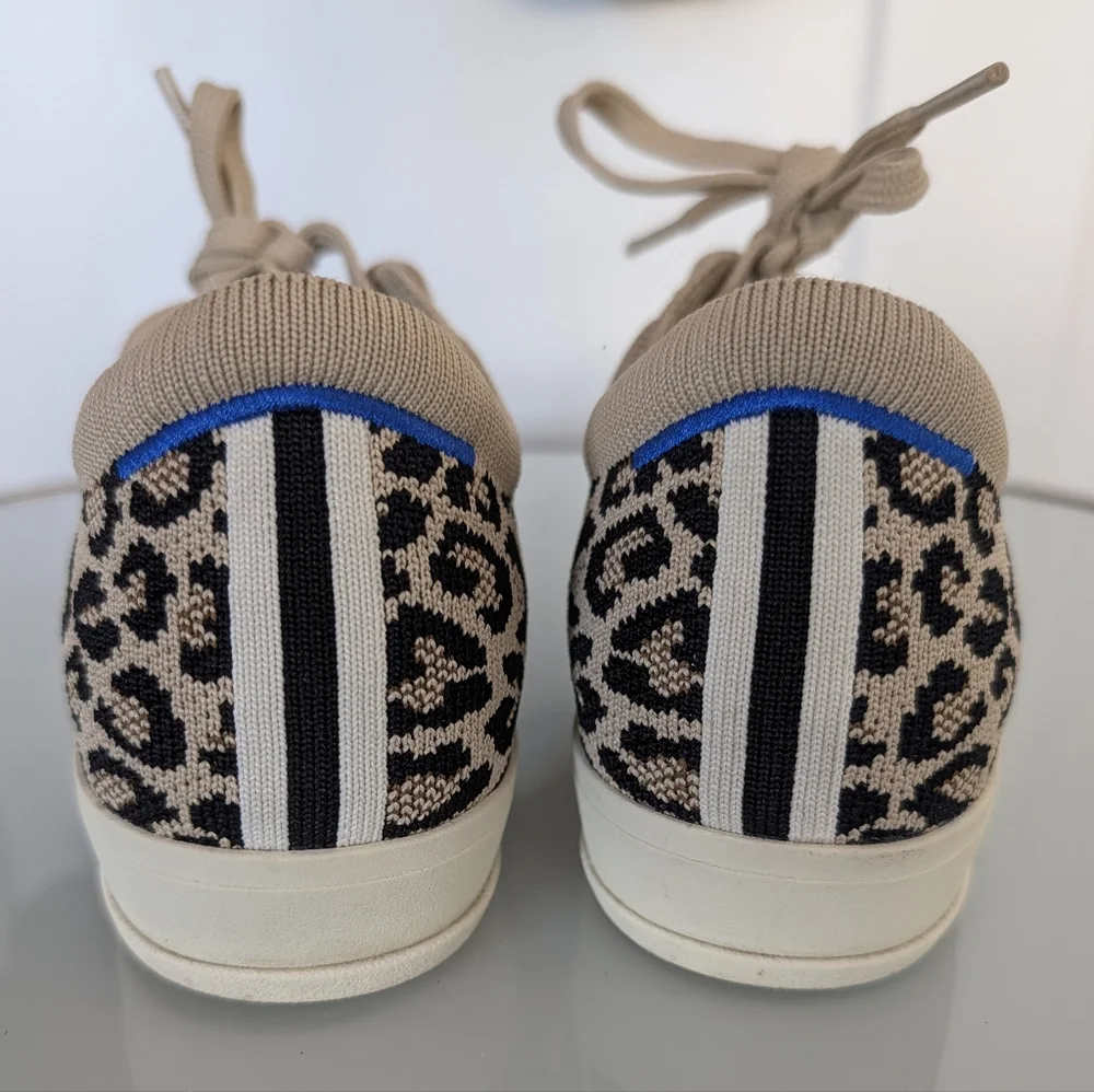 Rothy's Beige and Black Leopard Sneakers - Picture 3 of 6